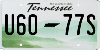 TN license plate U6077S