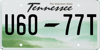 TN license plate U6077T
