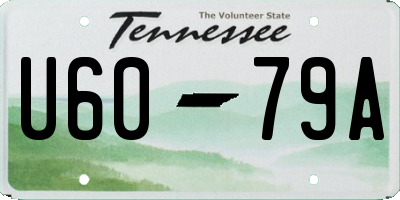 TN license plate U6079A