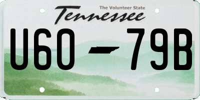 TN license plate U6079B