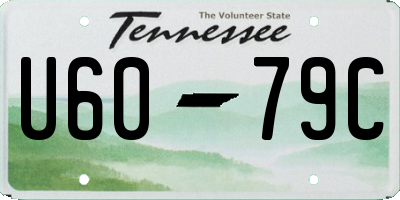 TN license plate U6079C