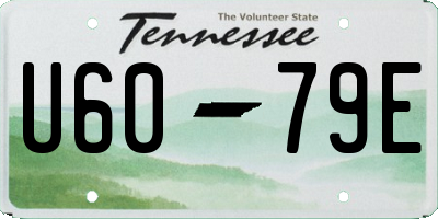 TN license plate U6079E