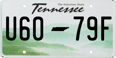 TN license plate U6079F