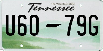 TN license plate U6079G