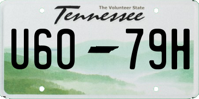 TN license plate U6079H