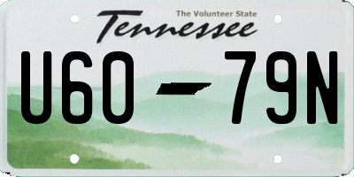 TN license plate U6079N