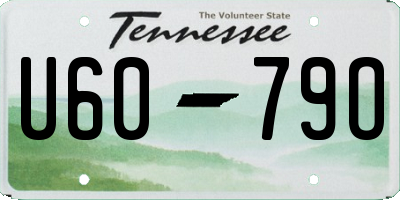 TN license plate U6079O