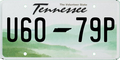 TN license plate U6079P