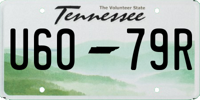 TN license plate U6079R