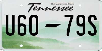 TN license plate U6079S