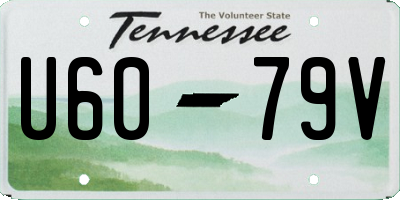 TN license plate U6079V