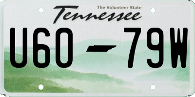 TN license plate U6079W