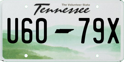 TN license plate U6079X