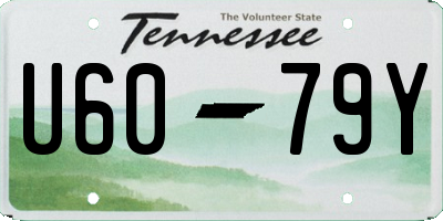 TN license plate U6079Y