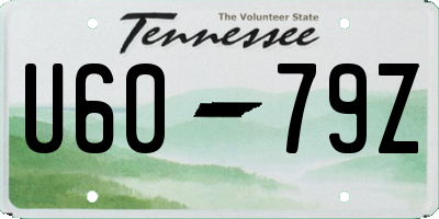 TN license plate U6079Z
