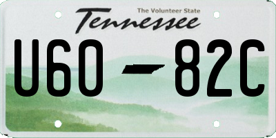 TN license plate U6082C