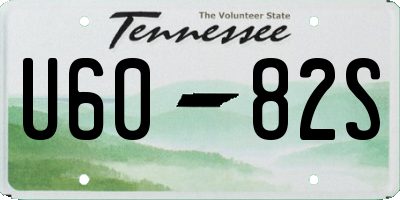 TN license plate U6082S