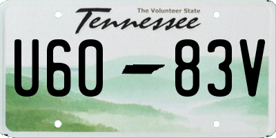 TN license plate U6083V