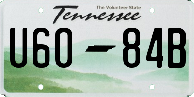 TN license plate U6084B