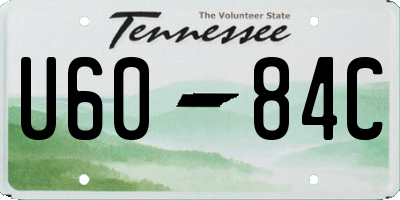 TN license plate U6084C