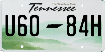 TN license plate U6084H