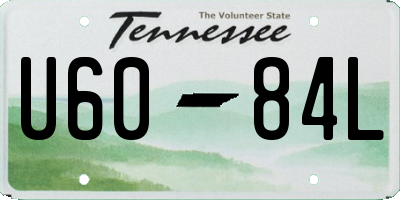TN license plate U6084L