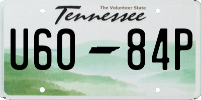 TN license plate U6084P