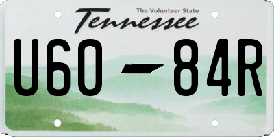 TN license plate U6084R