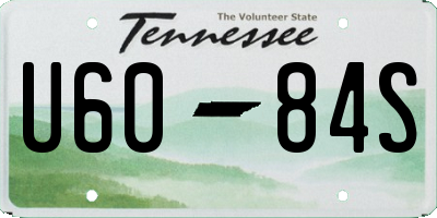 TN license plate U6084S