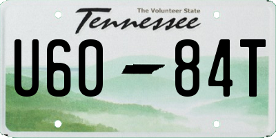 TN license plate U6084T