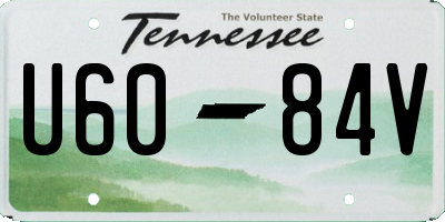 TN license plate U6084V