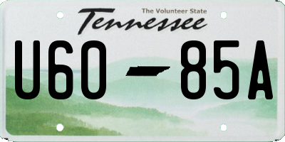 TN license plate U6085A