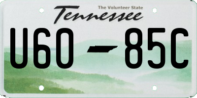 TN license plate U6085C