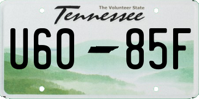 TN license plate U6085F