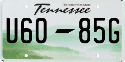 TN license plate U6085G