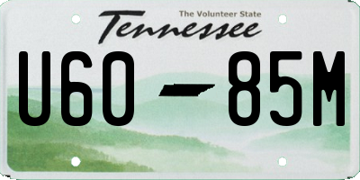 TN license plate U6085M