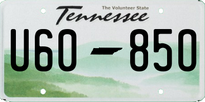 TN license plate U6085O