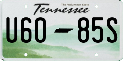 TN license plate U6085S