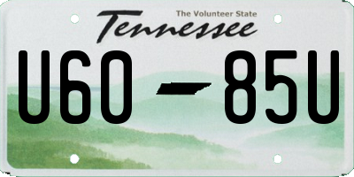 TN license plate U6085U