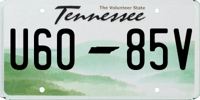 TN license plate U6085V