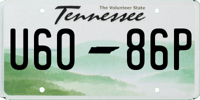 TN license plate U6086P
