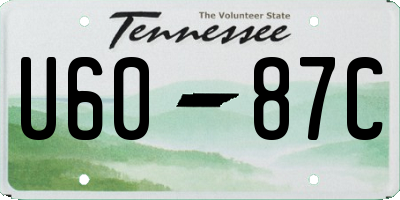 TN license plate U6087C