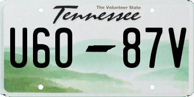 TN license plate U6087V