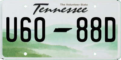 TN license plate U6088D