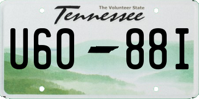 TN license plate U6088I
