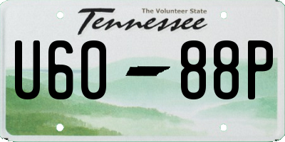 TN license plate U6088P