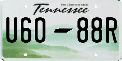 TN license plate U6088R