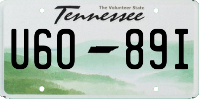 TN license plate U6089I