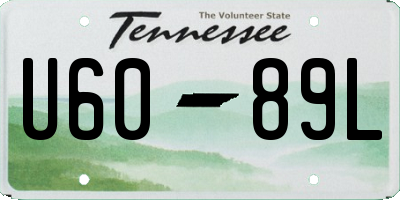 TN license plate U6089L