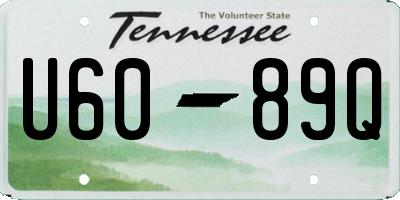 TN license plate U6089Q